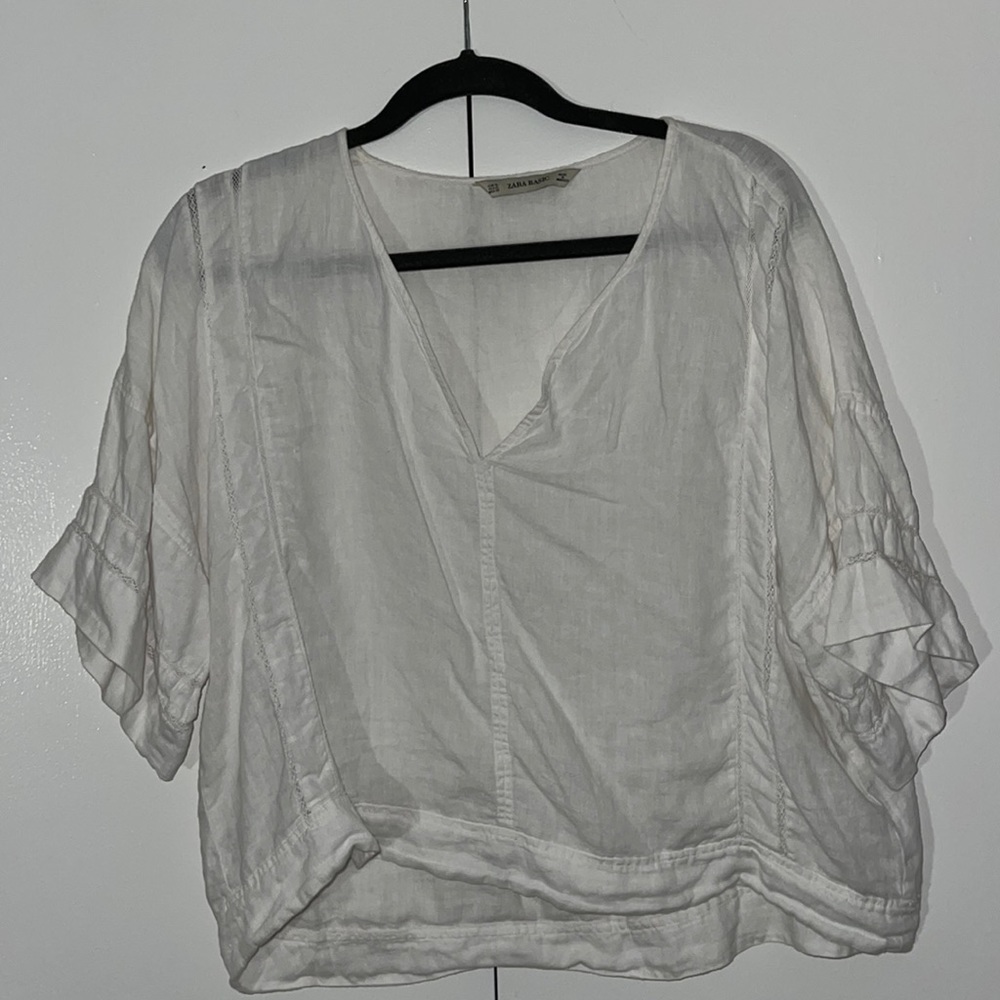 Zara Basic Linen Tee